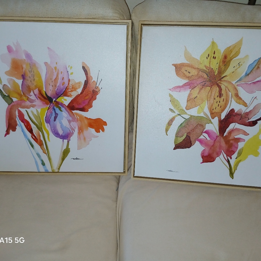 Floral Art Prints - Vibrant Colors 2 oil on canvas